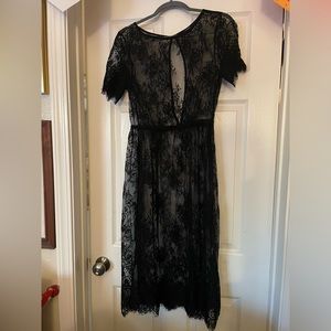 Forever 21 sheer black lace dress